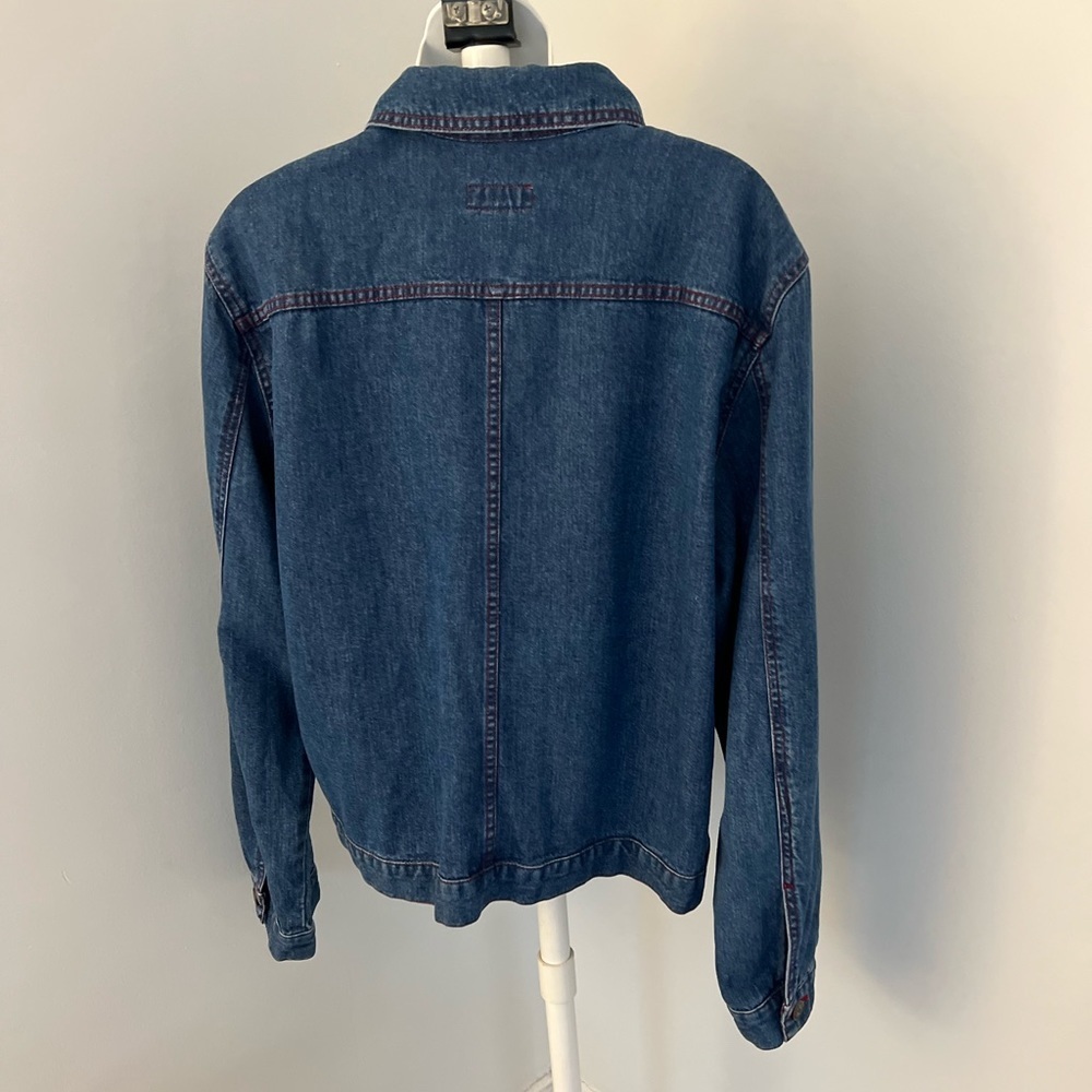 Democracy Buttondown Denim Jacket Sz. L - Picture 7 of 11